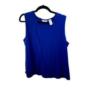 Draper's & Damon's Blue tank Top Size 1X